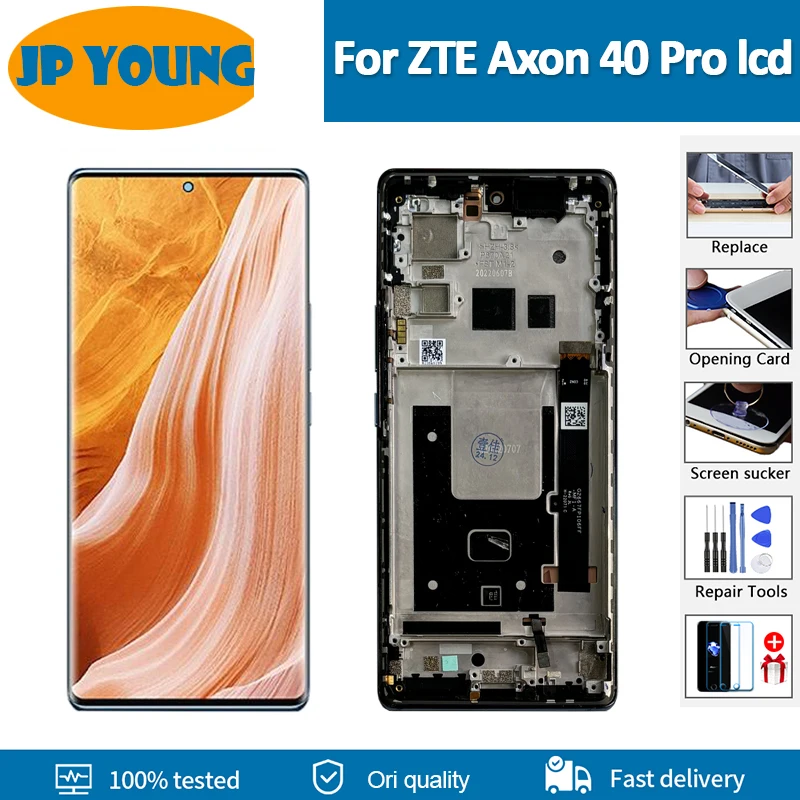 6.67''original AMOLED pre ZTE Axon 40 Pro LCD DISPLAY DISPLOW DIGITÁZE PANEL DIGITÁTORA PRE ZTE AXON40PRO A2023 LCD DISPIT