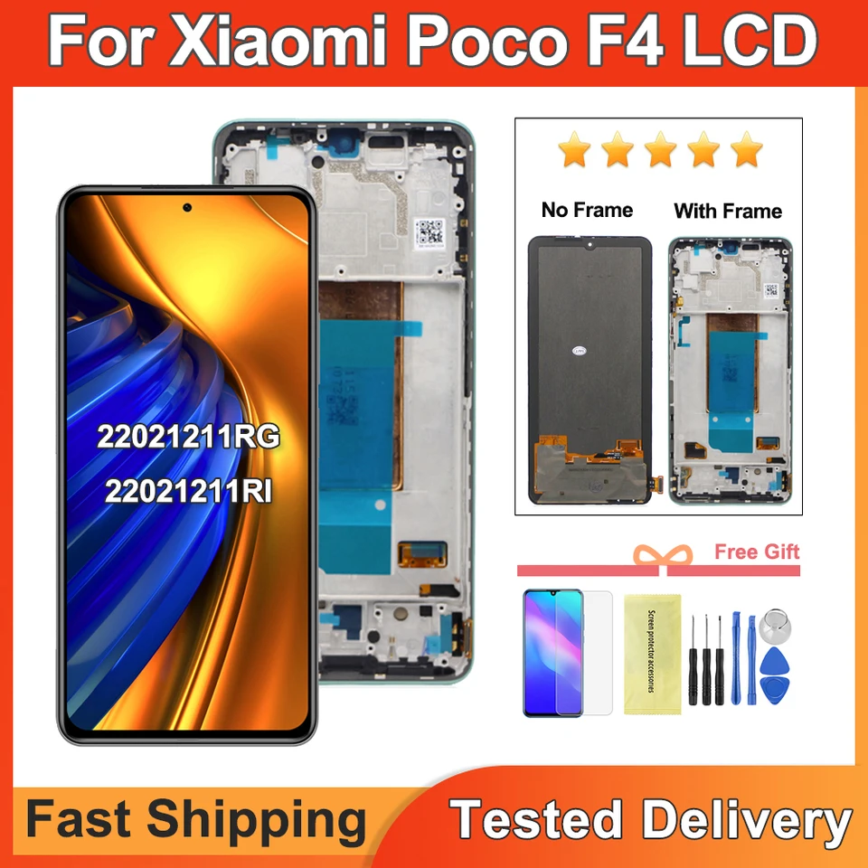 6.67''original pre Xiaomi POCO F4 LCD DISPLEY DISPLET DIGITÁRU Zostava zostavy pre POCO F4 22021211RG, 22021211RI LCD