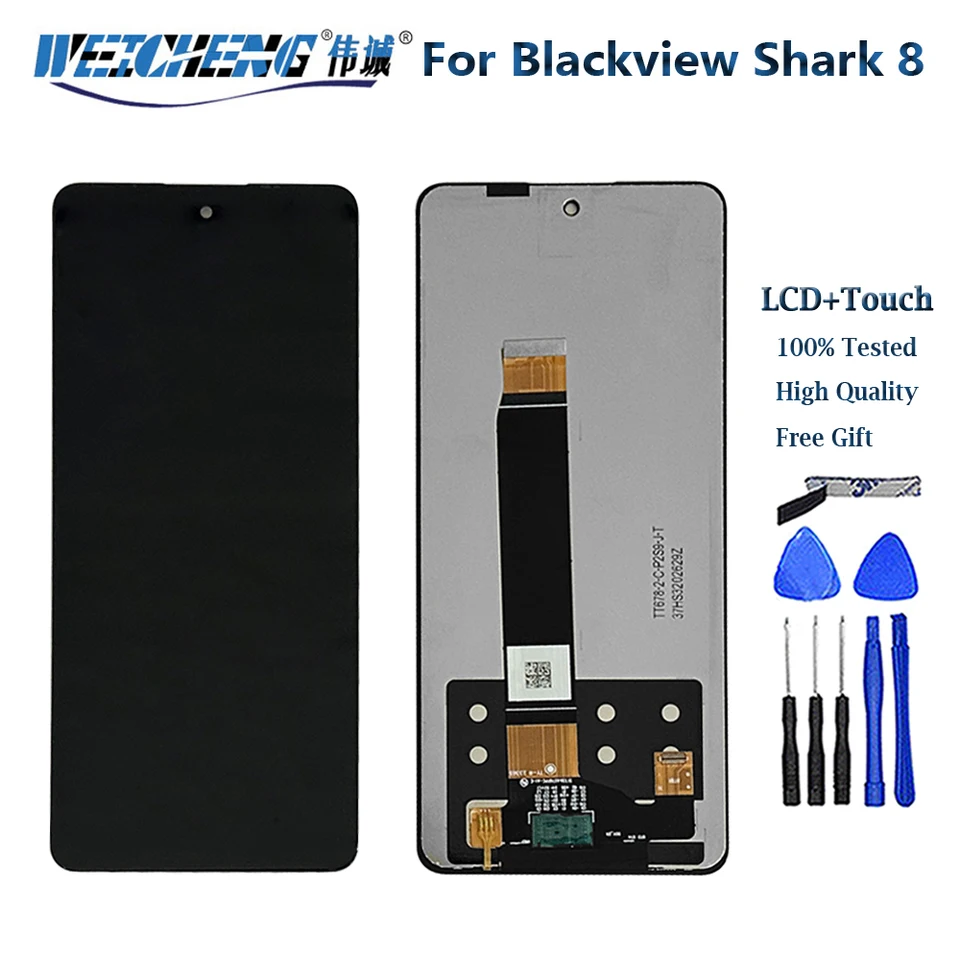 6.78''original Testované pre BlackView Shark 8 LCD Display Display Digitalizátor Digitalizátor Oprava pre BlackView Shark8 LCD senzor