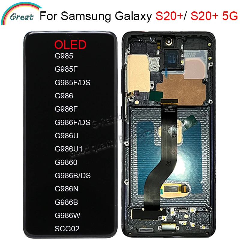 6.7''OLED pre Samsung Galaxy S20+ LCD G985 LCD s digitalizátorom dotykovej obrazovky pre snímku Samsung S20 Plus LCD G986B/DS G985F