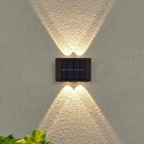 6/8/10 LED solárne solárne IP65 nepremokavé svetelné osvetlenie Panel nahor a nadol na stenu Light Light Light pre vonkajšiu záhradnú dekoráciu pouličných žiaroviek