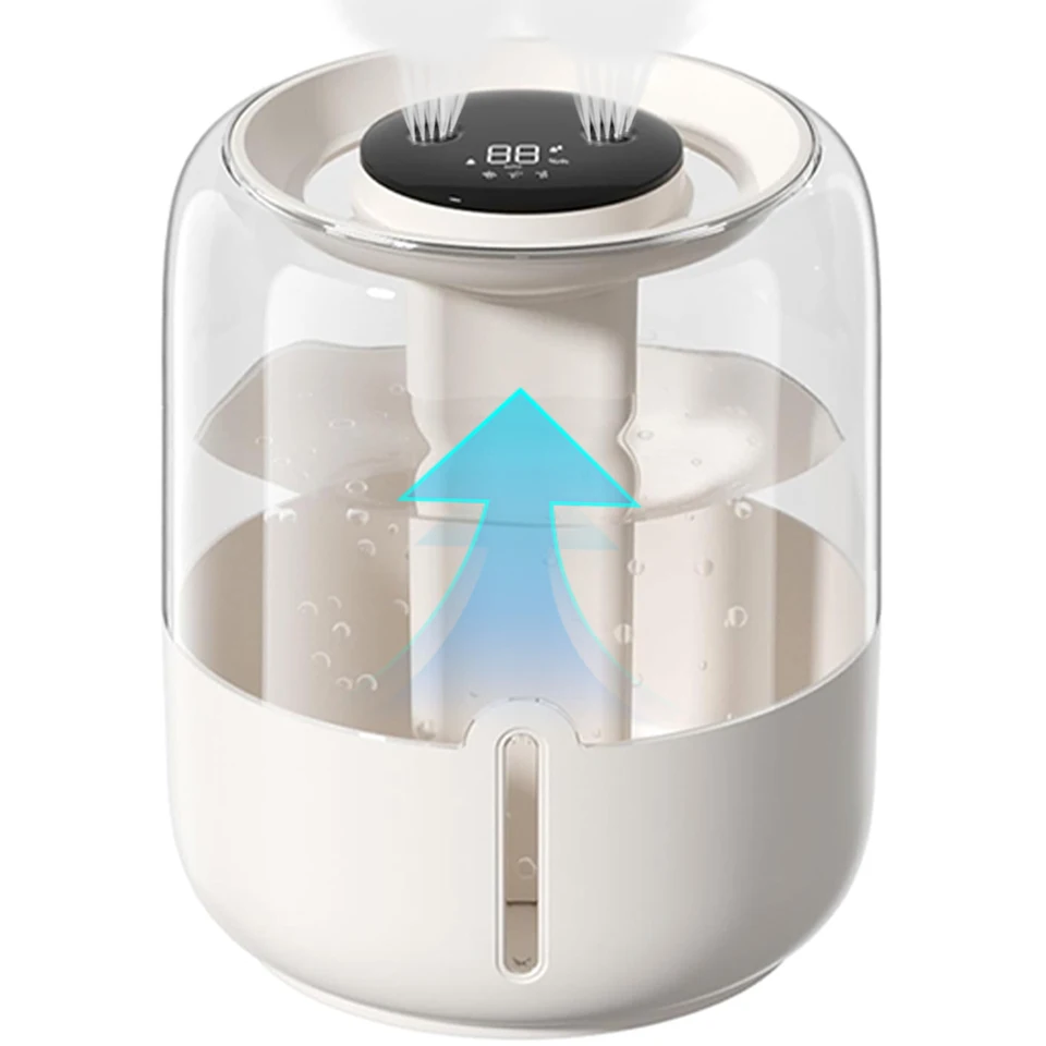 6,8 l Vzduchový zvlhčovač USB Desktop zvlhčovač s nočným svetlom Mini zvlhčovač digitálny displej Cool Mist Humidier pre domácu kanceláriu