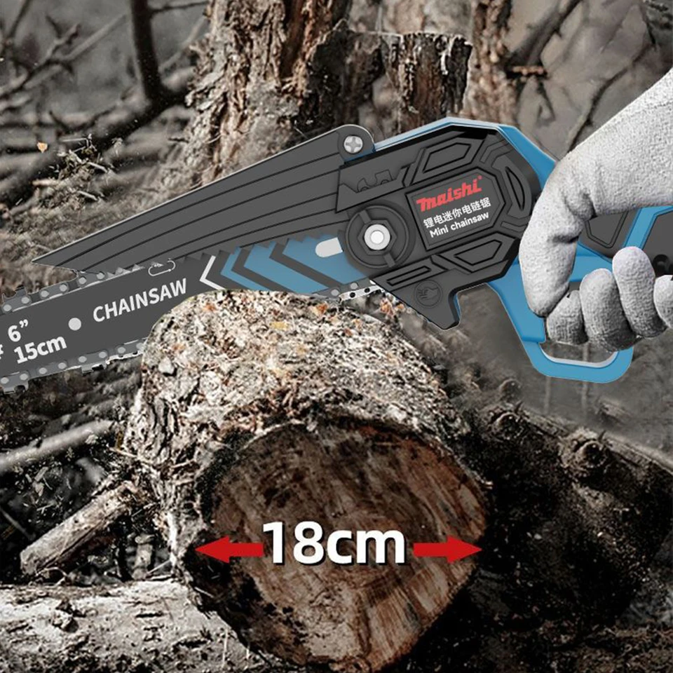 6/8 palcový kefový elektrický reťazec píly bezdrôtový drevený spracovanie vreckových prerezávajúcich reťazových rezacích nástrojov pre batériu Makita 18V