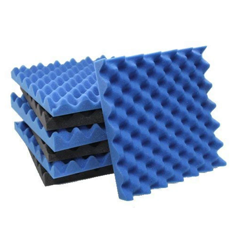 6 balení čierna + modré / uhlie vaječnej prepravky Pena akustické dlaždice zvukové penové penové panely zvukovú izoláciu zvukovo odolná pena Foam Paddi