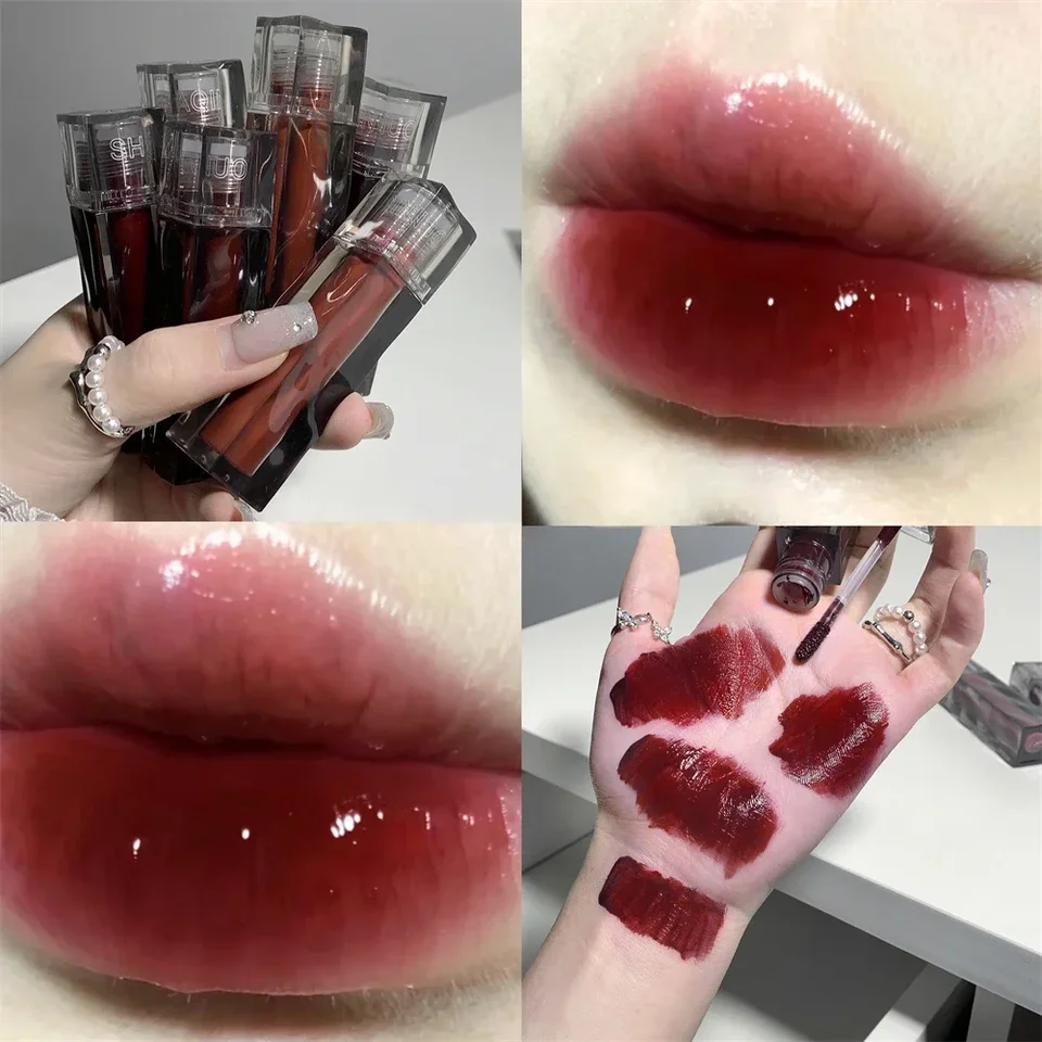 6 farebné zrkadlo farbenie na pery leskl hydratačný rúž Lipstick vodotesné dlhotrvajúce ružové pery Tint Kórejský prírodný make -up kozmetika