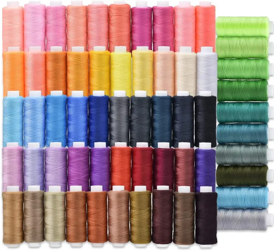 6 farieb/nastavená priadza Šijací závit ruky vyšíva 400 yardov každú cievku 100% polyester odolný pre domácu šijaciu súpravu