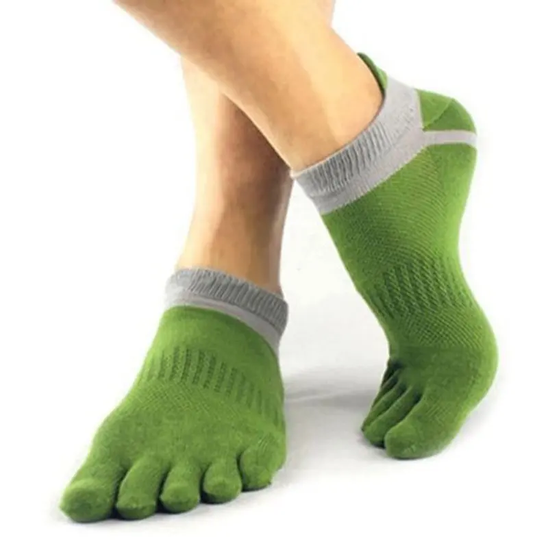 6 farieb pánska bavlnená špička ponožky Pure Five Five Finger Ponics Priedušné na kvapku