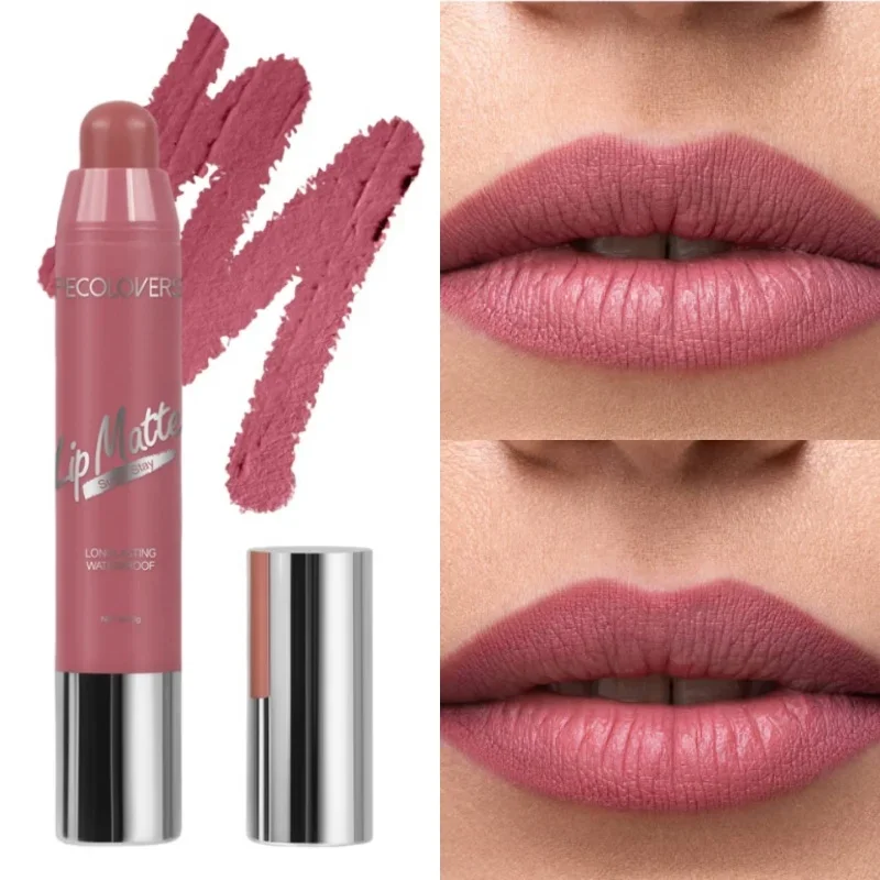 6 farieb zamata nahá rúž sexy červené pigmenty make -up matná pierka s dlhou prietržou nepremokavou kozmetikou