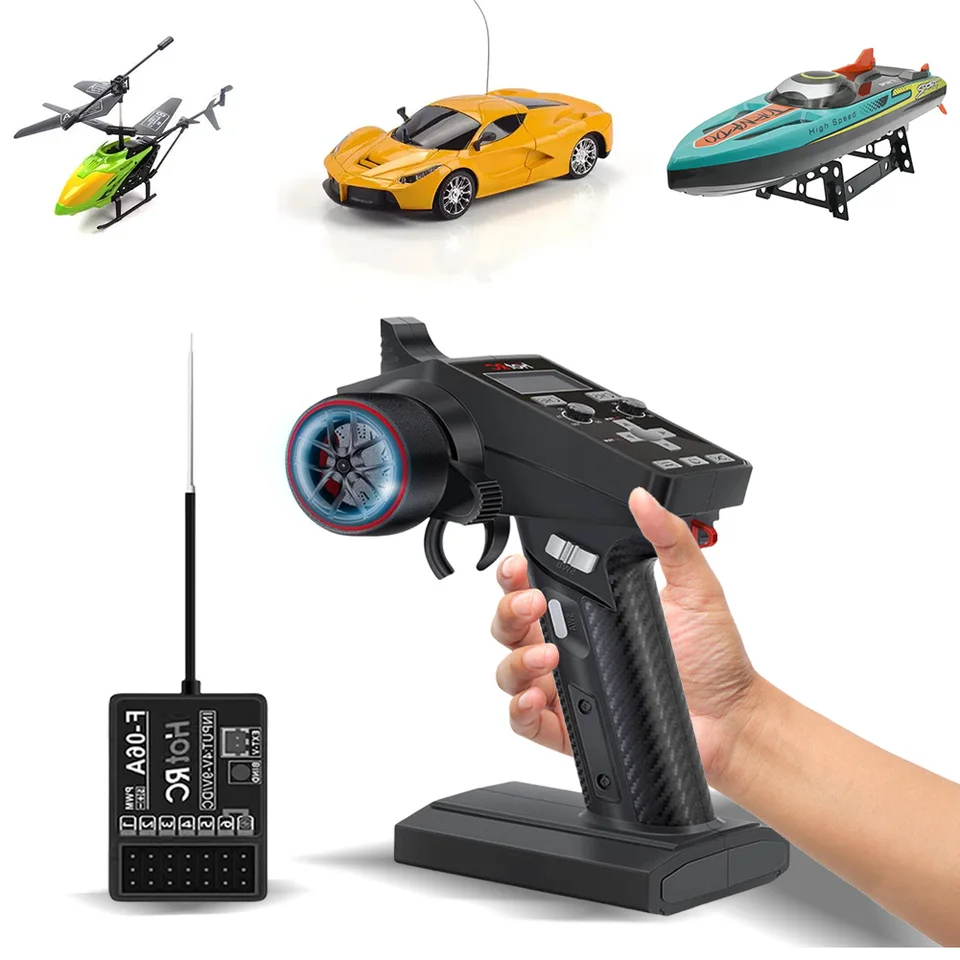 6-kanál 2,4g RC vysielač s prijímačom s prijímačom LCD na diaľkovom ovládači LCD na dlhú vzdialenosť 300 m pre RC Crawler Boat