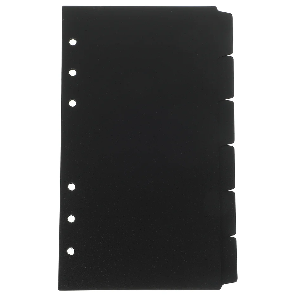 6 kariet Vnútorná stránka Delider príručky Binder Notebook Dodávky Zložky Rings Rings DeDivers Black Office