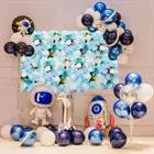 6 ks 24 '' x 16 '' 'Blue Artificial Flower Wall Panels Svadobná strana kvetinové dekorácie