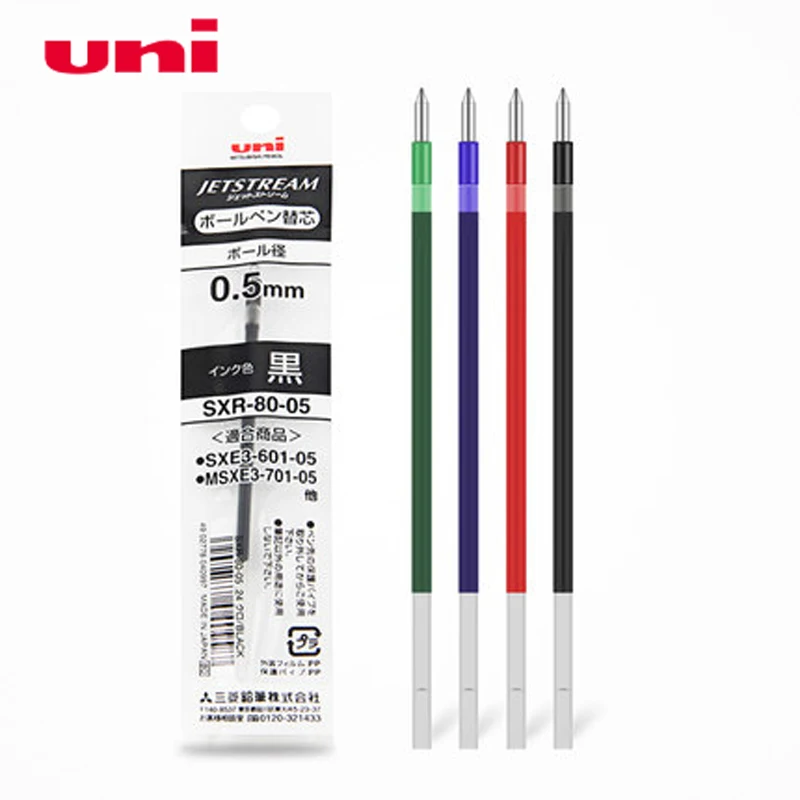 6 ks/lot uni SXR-80-05 Refalts for MSXE5-1000-05 Ballpoint Pen 0,5 mm-4 farby (čierna, červená, modrá, zelená)