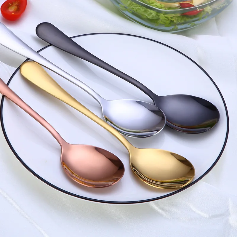 6 kusov z nehrdzavejúcej ocele Fork Spoon Kit Salad Server Fruit Forks Cake Dezert Spoons Party Dodávky domáci kuchynský riad