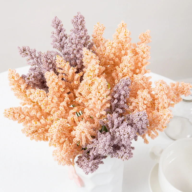 6 kusov /zväzok Pe levanduľa lacné umelé kvetiny Veľkoobchodné rastliny Decorácie Decorácie materiál Manuál DIY Vázy pre domov