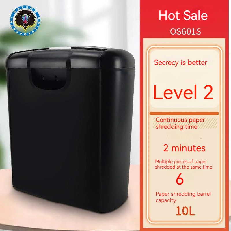 6 listov/čas 10l Desktop Small Paper Shredder Office Office Electric Mini Shredder Filer Strip 6mm Strip Paper Cutter