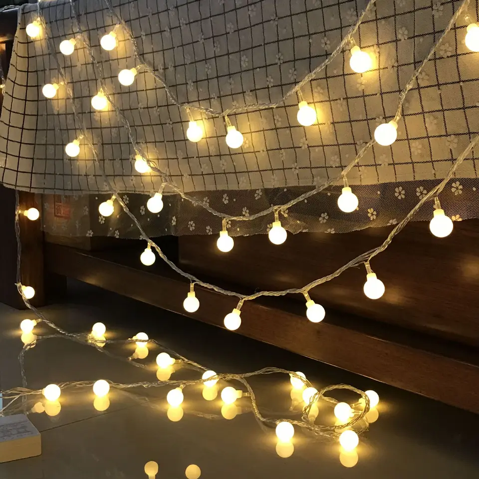 6 m 10m batéria/USB LED lopty LED gule Fairy String Lights Garden Decor Decor Outdoor Girland Lights Svadobná večera vianočná dekorácia