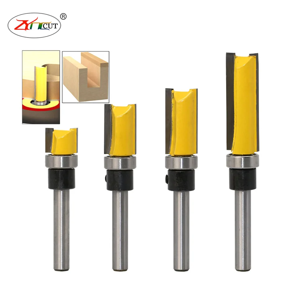 6 mm/6,35 mm driemka Rulovina Router Router Bit Blade Template Pattern Bit Lose 1/2 