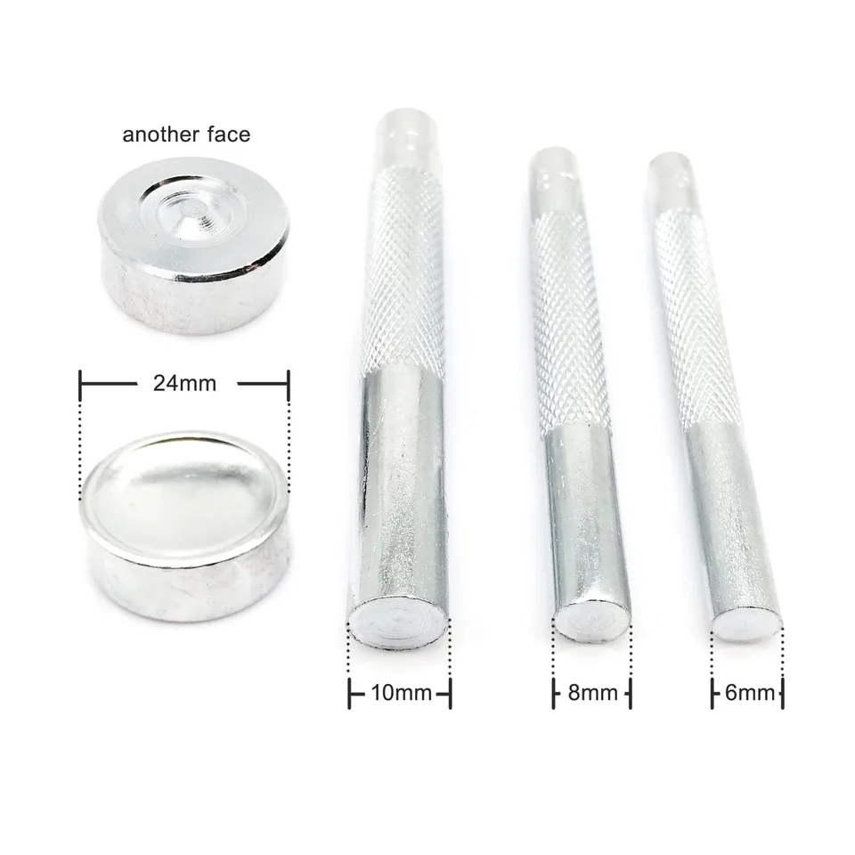 6 mm 8 mm 10 mm dierovacia náradná tyčinka pre kovové dvojité uzáver bočné okrúhle nity dekoratívne DIY Nailhead Spike Stud