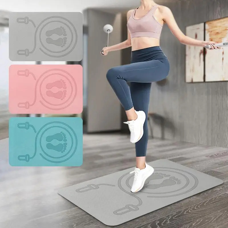 6 mm preskočenie lana rohož Anti-Noise Jump Lope Mat Cvičenie nárazom thast yoga rohož TPE preskočenie rohože fitness