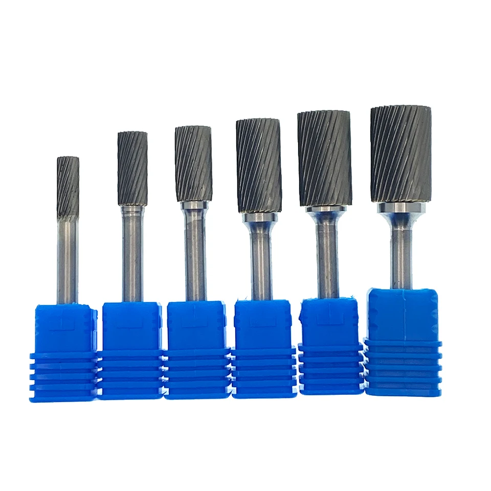 6 mm-typu hlava volfrámu karbid rotačný súbor Nástroj Bod Burr Die Brinder Brinder Tools Vŕtačka frézovací bit bit pre kovový