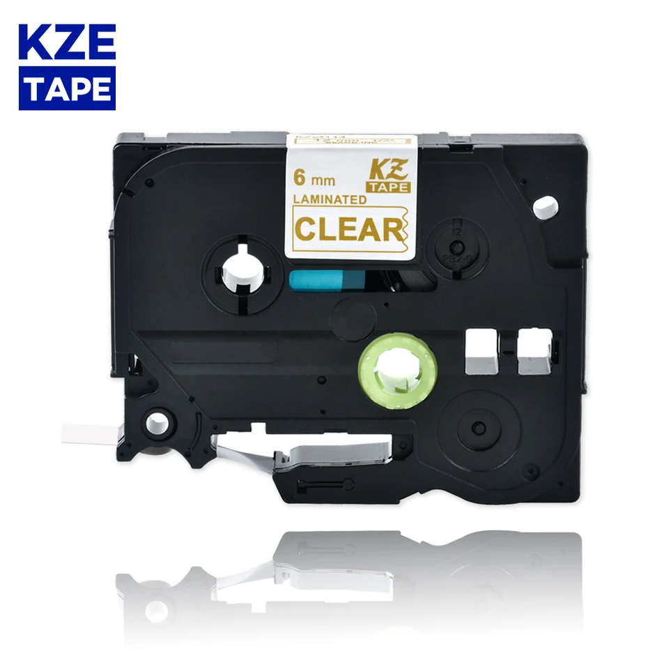 6 mm tze114 zlato na čistej laminátovej štítku pásky kazeta kazety štítok TZE TAPE TZE TZE-114 TZE 114 TZE114 pre p-touch pt