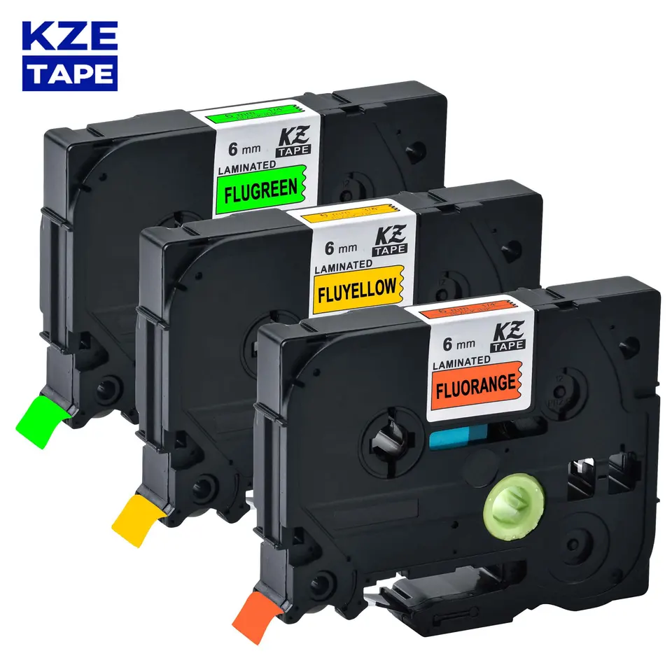 6 mm TZEB11 C11 D11 Špeciálna farebná laminovaná štítok kazety kazety štítok stuha TZE-B11 TZE C11 TZED11 pre p-touch pt