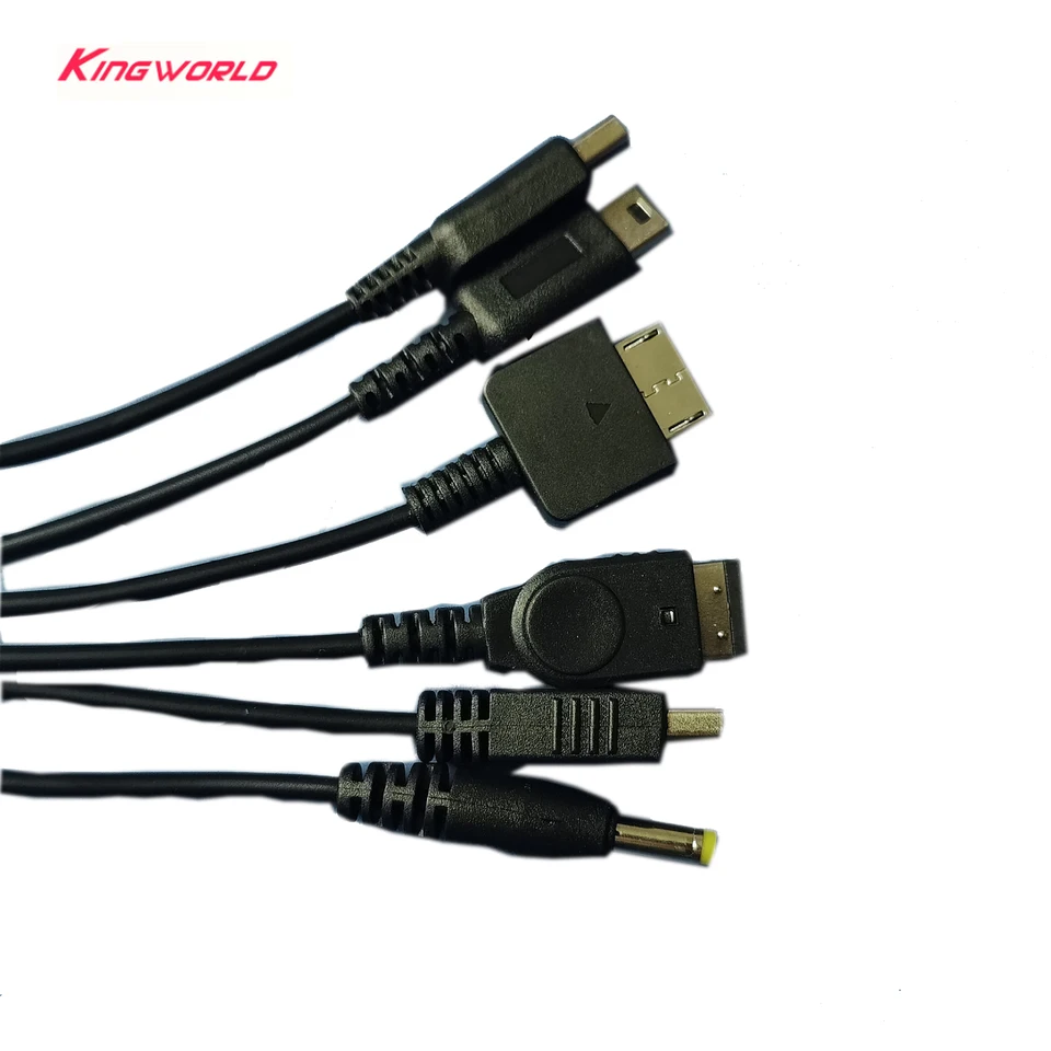 6 na 1 USB nabíjací kábel pre 3DS/SP/NDSL/WII U/PSP/Vita Nabíjačku