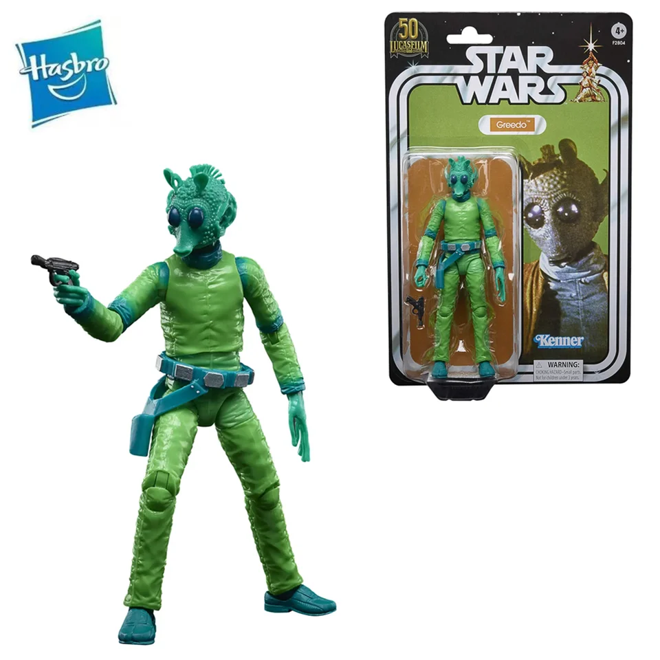 6 -palcová hviezdna vojna Čierna séria Kenner 50. Bounty Hunter Greedo Action Figure Collection
