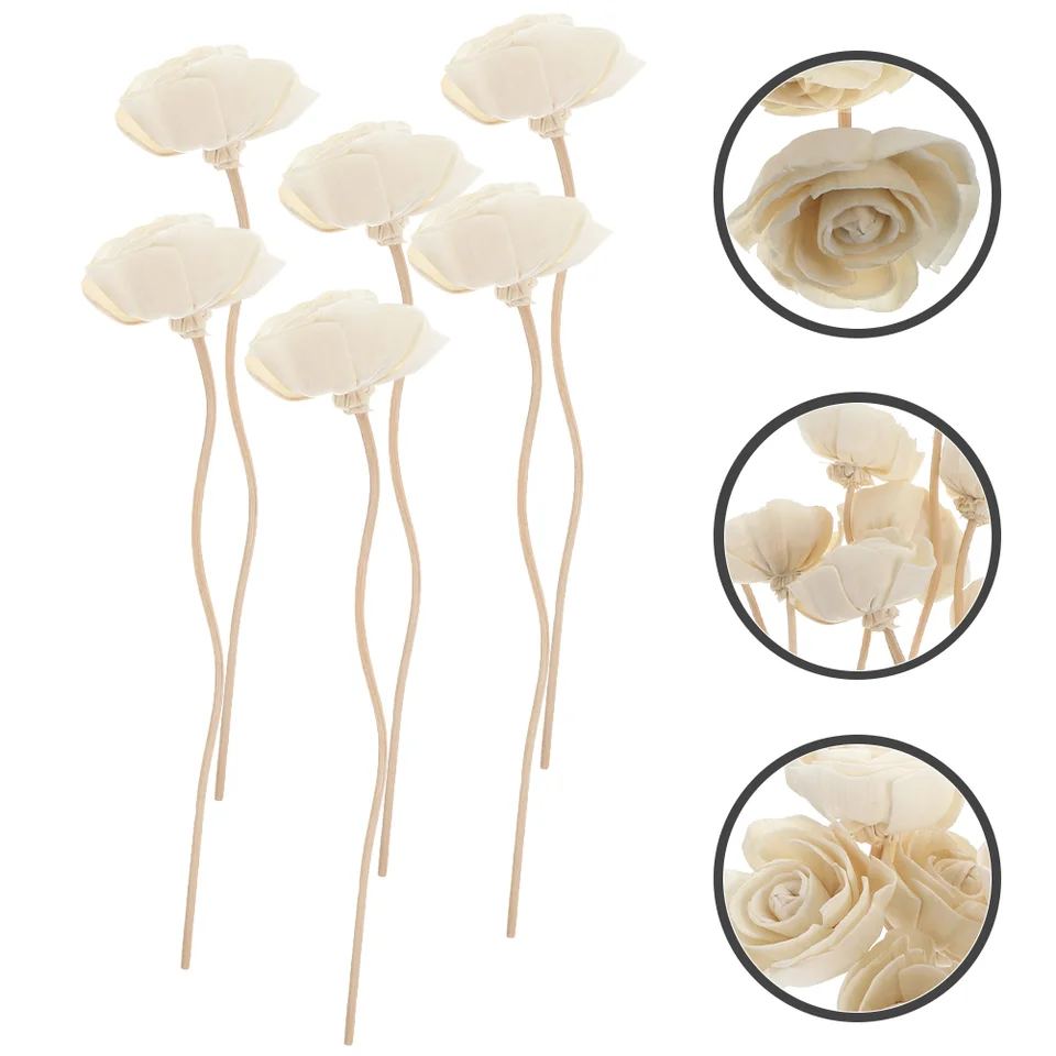 6 PCS Aromaterapeuta Rattan Fragrance Difufer Striecks Difúzory éterického oleja pre domáci kvet