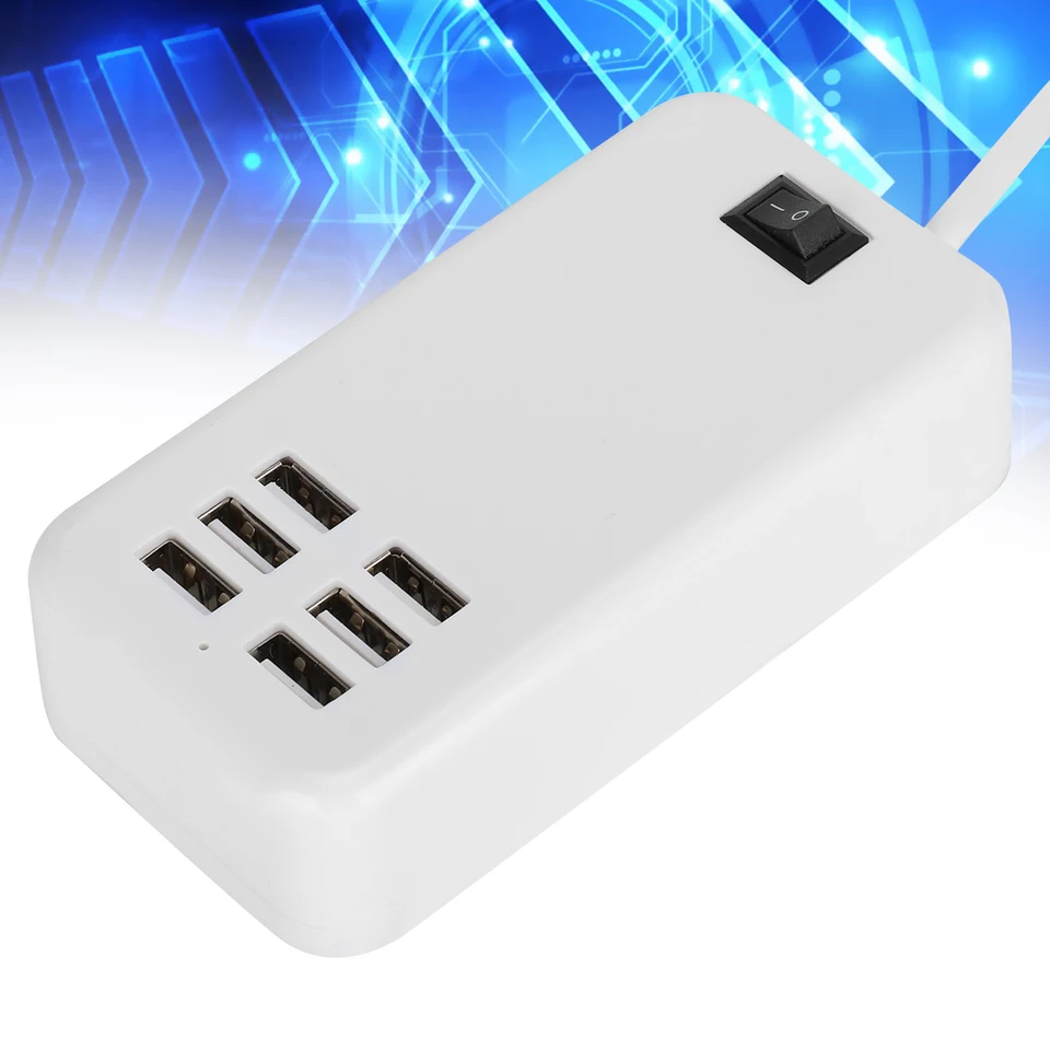 6 port USB Hub Desktop Wall 30W nabíjačka AC napájací adaptér EU Plug US Plug UK zástrčky sloty nabíja