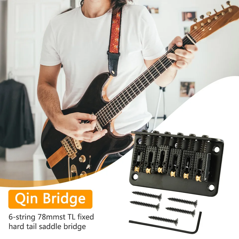 6 reťazcov 78 mm hardtail sedlové most Top Load Bridge System Electric Guitar Explant Adsessory for Fender Strat Tele