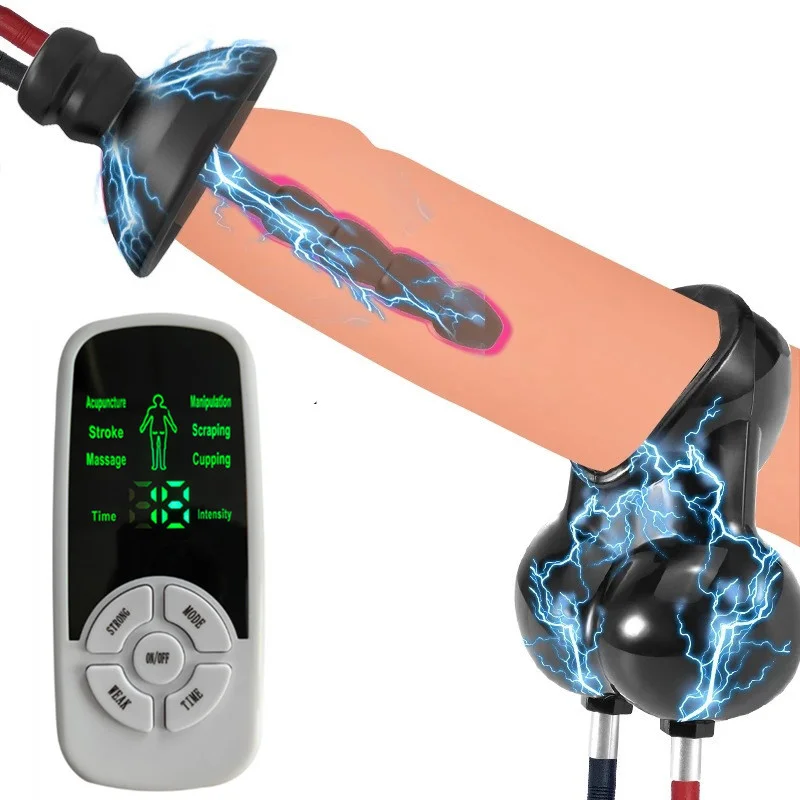 6 režimov Elektrický šok Silikónový penis plug Uretral dilatátor kohút kohút crotum SENTIS Testič