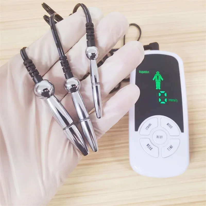 6 režimov režimov Elektrický šokový kovový penis plug dilatátor dilatátor Znie to sexuálne hračky pre mužov