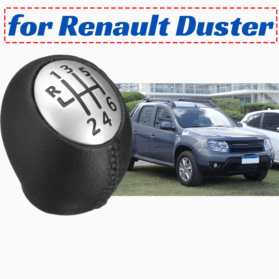 6 rýchlostných gombíkových gombíkových gombíkov pre Renault Duster Stick Lever Lever Pen hádzačka nahradiť kožu 2010-2016