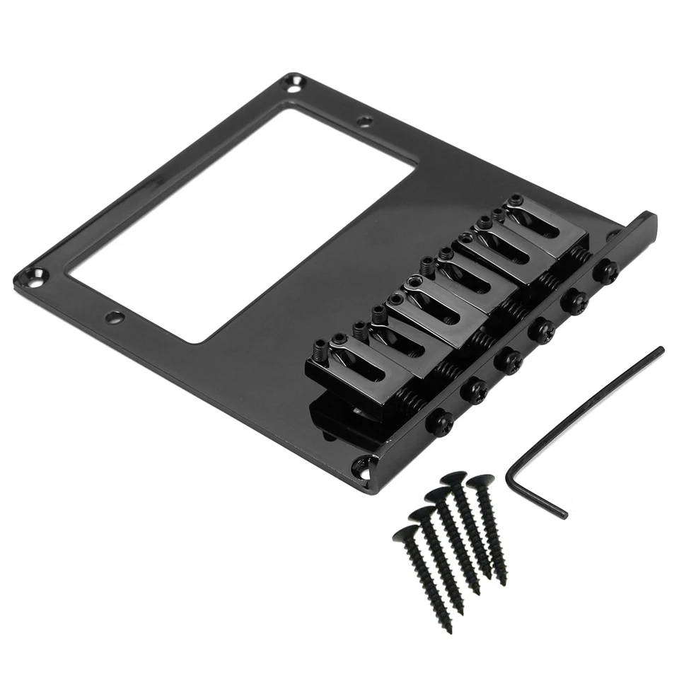 6 Saddle Tele Bridge Tailpiece Tele Humbucker TL Guitar Bridge pre teleckaster gitarovú čiernu farbu