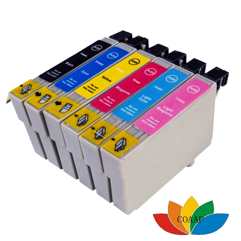 6 T0481-T0486 (T0487) Kompatibilné atramentové kazety pre tlačiareň Epson Stylus RX 500 600 620