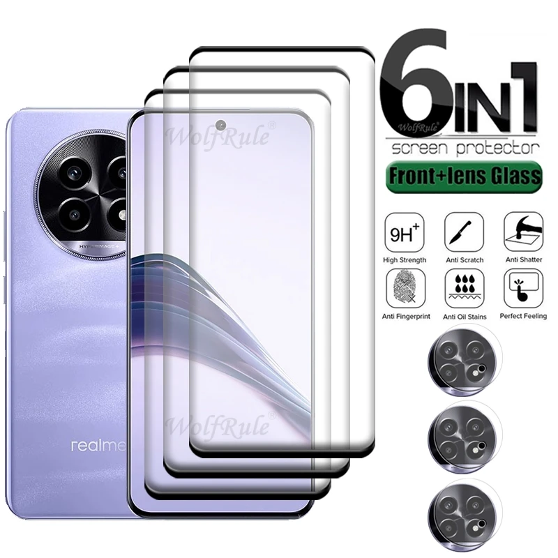 6-v-1 pre Realme 13 Pro Glass Oppo Realme 13 Pro Plus Plus temperované sklo 9H kryt zakrivené chránič obrazovky Realme 13 Pro Len Glass