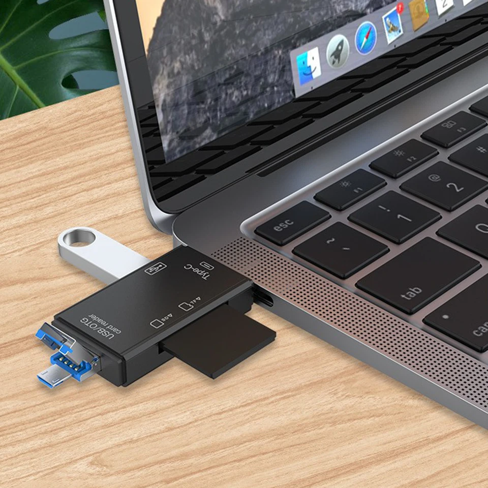 6 v 1 USB/Micro USB/Typ C až SD TF Card Adapter 480Mbps OTG Card Reader USB 3.0 Pamäťová čítačka prenosné PC PC PC Accessories