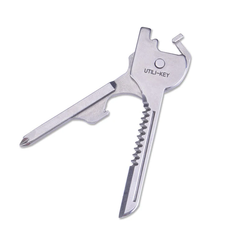 6 v 1 Užitočný multifunkčný nôž Praktické švajčiarske technológie Utili Key Outdoor Screwdriver Bottle Opener Keychain Camping Turistické nástroje