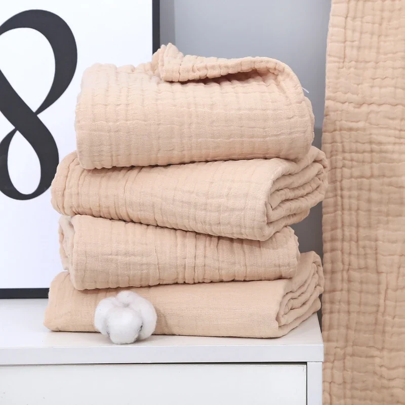6 -vrstvové mušelínové štvorčeky pre deti, prikrývka gázový kúpeľ, detská plienka kočíka prikrývka prikrývka Novorodenecký swaddlewrap prikrývky