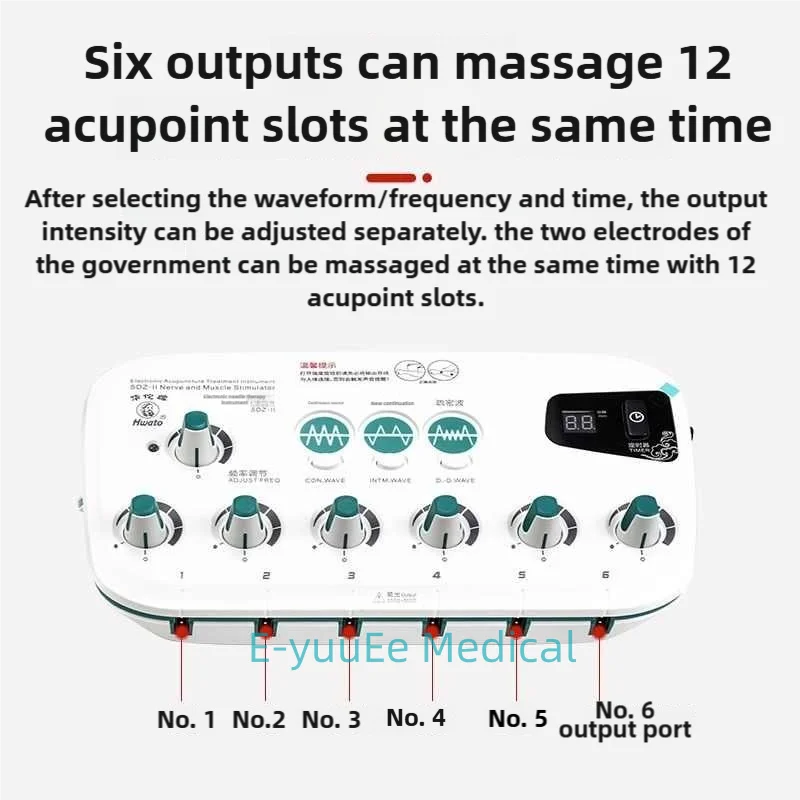 6 výstupných kanálov aktualizácia akupunktúrneho svalového stimulátora Terapia Apartus Acupoint relax elektronické zariadenie pre nervy a