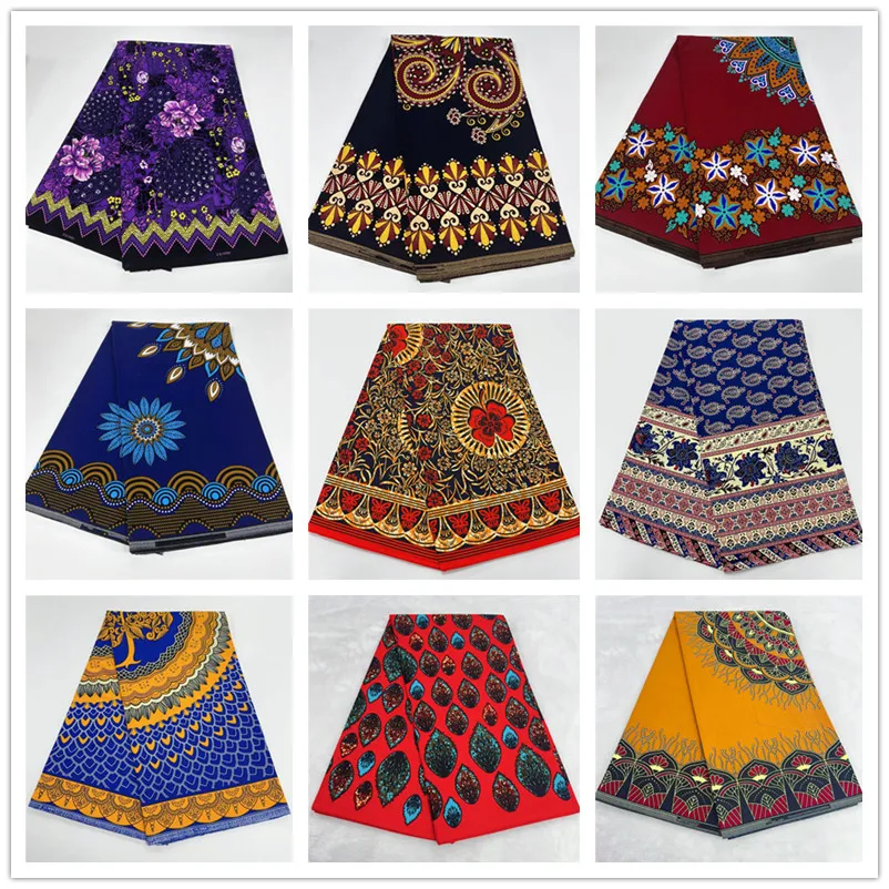 6 yardov vysoká hualita Ankara African Real Wax Print 100% bavlna Soft Tissus Wax Africain pre šijací materiál K102002