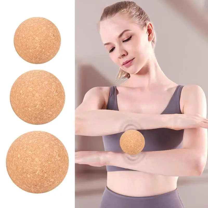 6 ~ 10 cm Cork Masáž guľôčkovej masáž Massager Yoga Masáž jogu uvoľňovanie terapie myofascial lopta jogu hlbokú masáž tkaniva