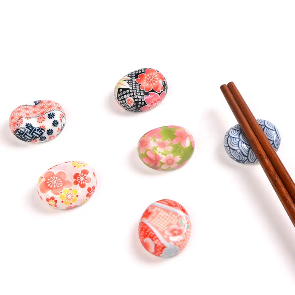 6 štýlov japonské keramické dekoratívne paličky držiak na držiak na stojan na lyžicu Vidlice RESTICKS ORNATION ORNATION PEN NOVINKA