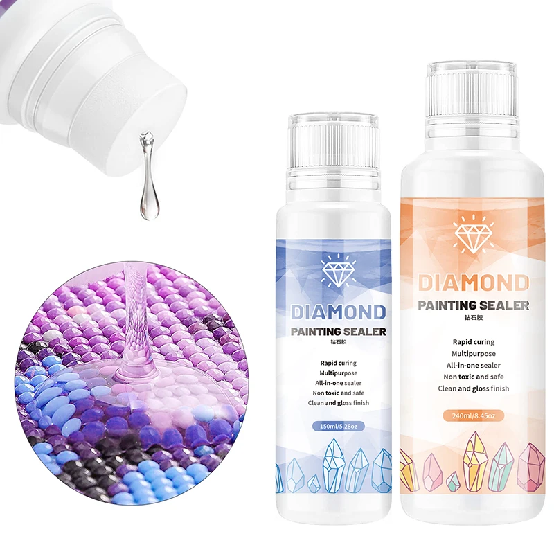 60/120/150/240 ml diamantovej maľby TEALER 5D Diamond Painting Art Glue Glue Trvalé držanie lesk Efekt TEALER Diamond maľba Puzzle