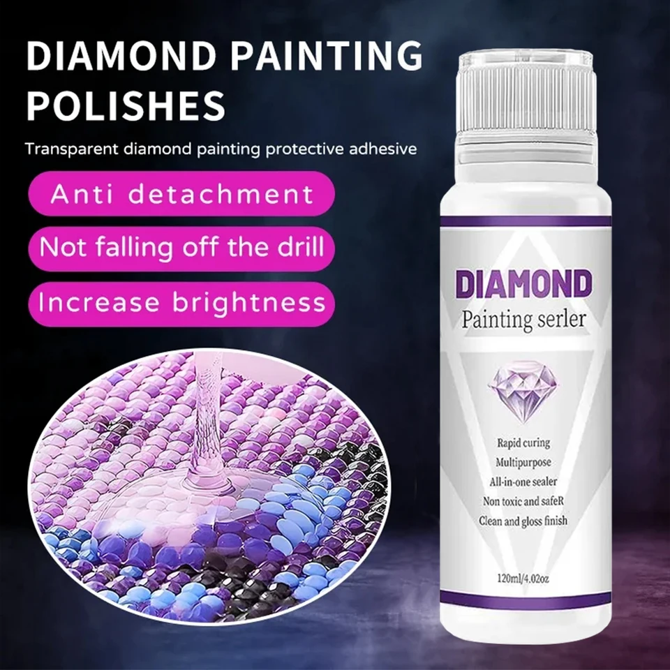 60-240 ml 5D kamienok s dĺžkou Glue Glue Permanent Hold Shine Effect Puzzle TEALER SECKY Diamond výšivka Mozaika lepidla GLE ACCES
