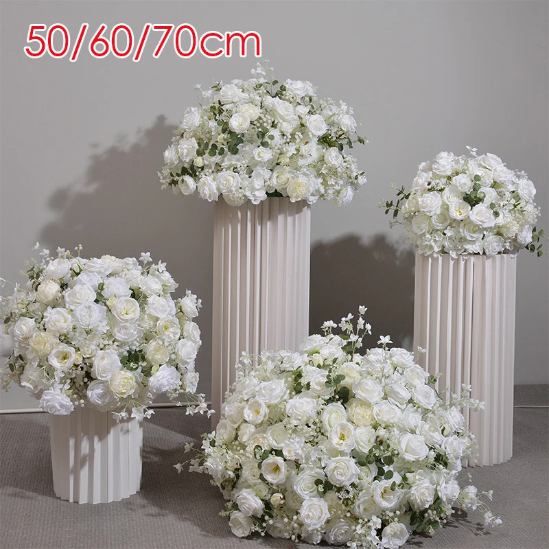 60/50/40 cm svadobný stôl vrcholky loptičky umelé dieťa dych ružové kvetinové usporiadanie Flows Flowers Evenr Party Propss