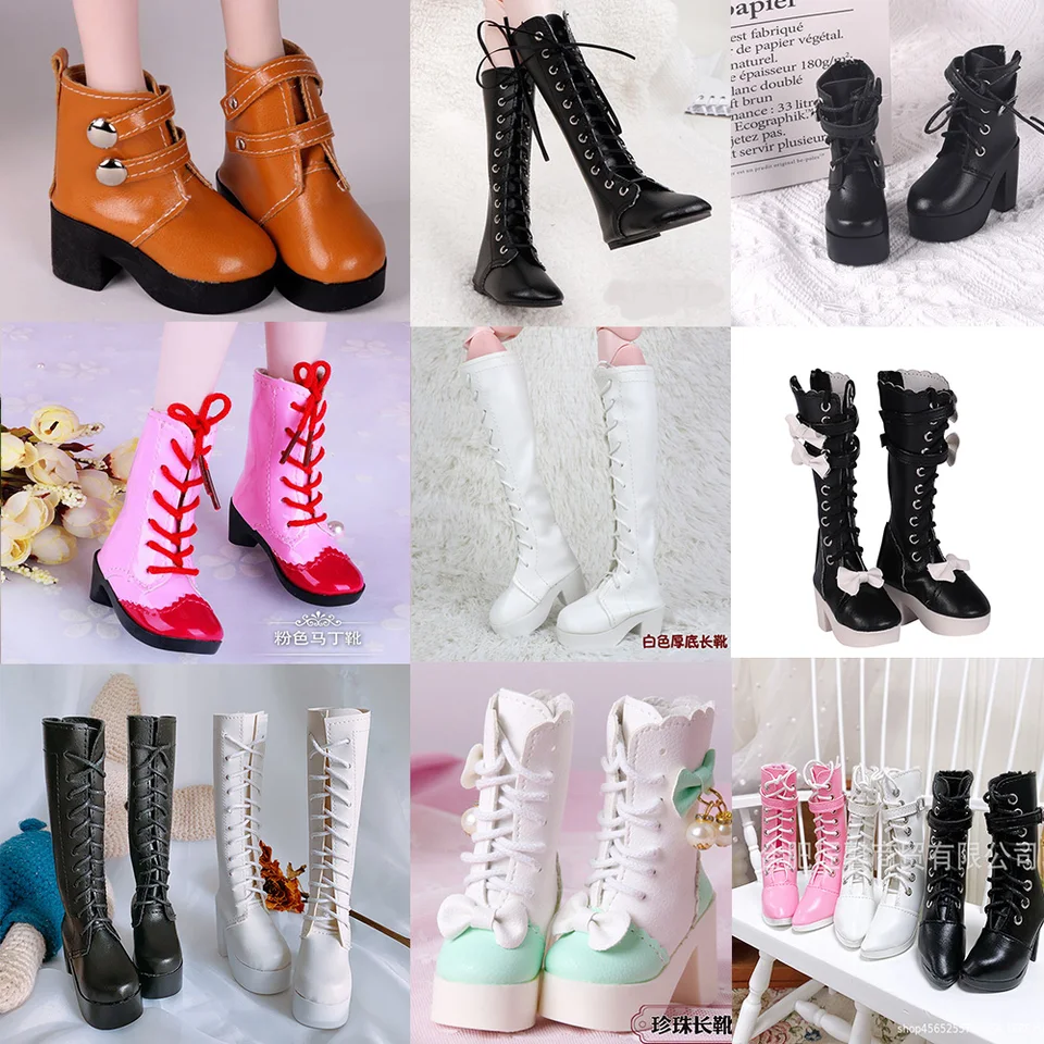 60 cm bjd bábiky PU kožené topánky Doll 1/3 BJD Boots Princess Crystal Boots Boots Dollous Duysto pre nohu 7,5 cm široký 2,5 cm