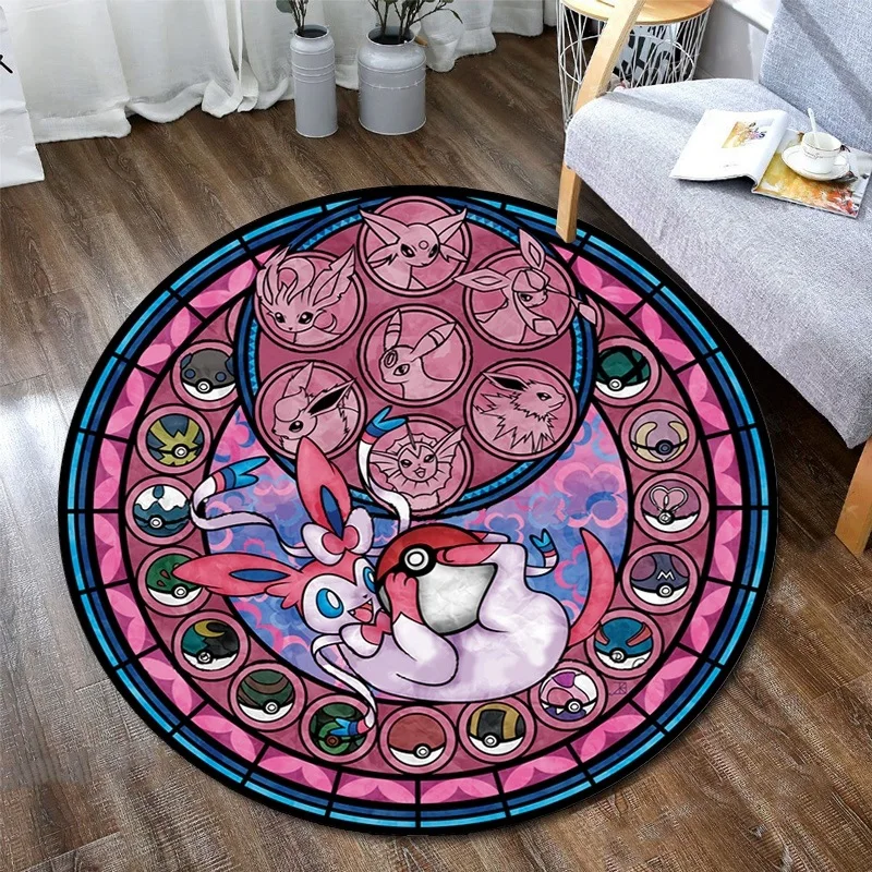 60 cm Pokemon Eevee Sylveon Bath Rat Mat Rat Kúpeľ Koberce Non-šmykľavka Vstupná doska podlaha kawaii mata