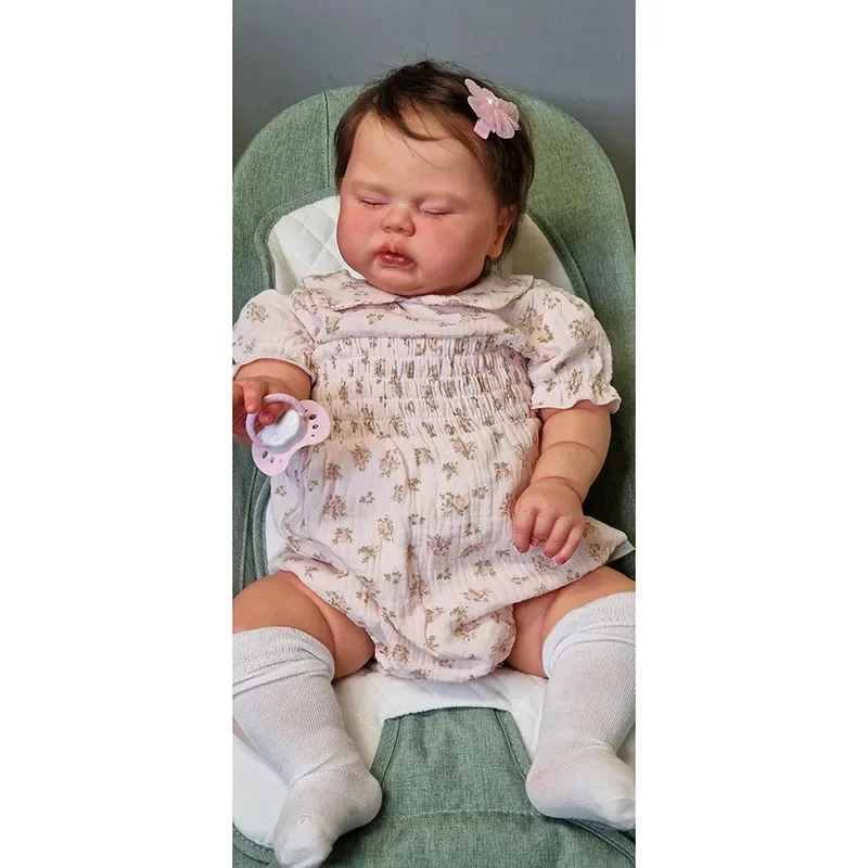 60 cm spánok v mäkkej handričke tela Lesty Reborn Reborn batoľa ručne zakorenené vlasy Cuddly Baby Doll Baby